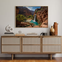 Turquoise Waters Dance Through Canyon Walls