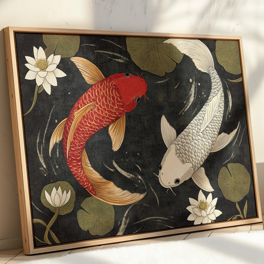 Koi Dance Among Midnight Lotuses