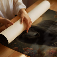 Midnight Hunter Under Autumn Moon