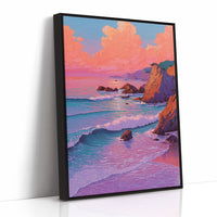 Coral Cliffs Meet Twilight Waves