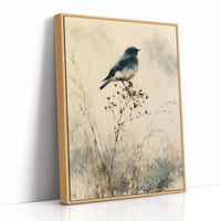 Bluebird on a Winter Branch