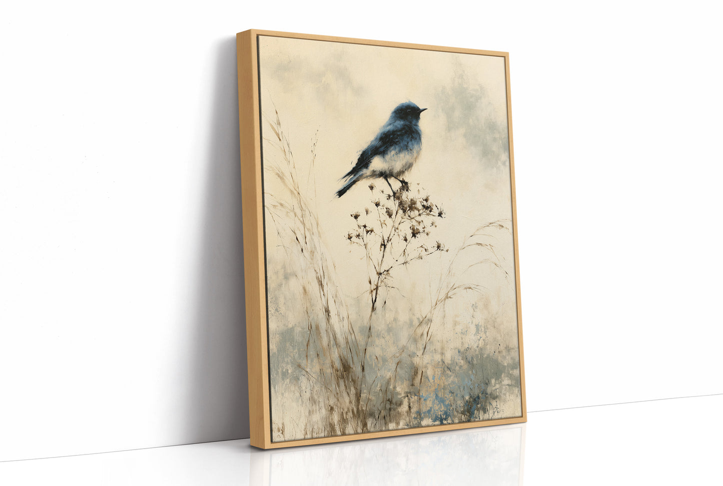 Bluebird on a Winter Branch