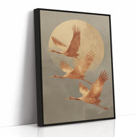 Cranes Dance In Golden Light