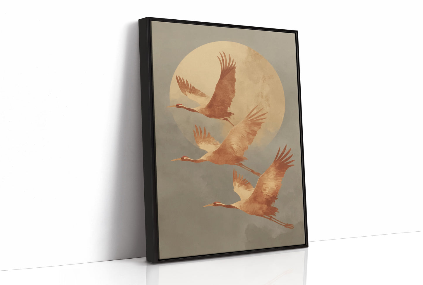 Cranes Dance In Golden Light