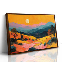 Valley Lights Beneath Moonlit Saguaros