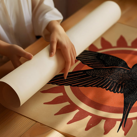 Raven Wings Meet Desert Sun