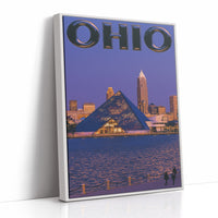 Cleveland Skyline Twilight Waterfront
