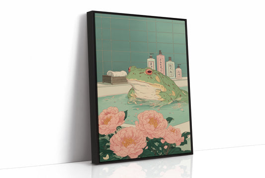 Frog Tales Among Peony Blooms