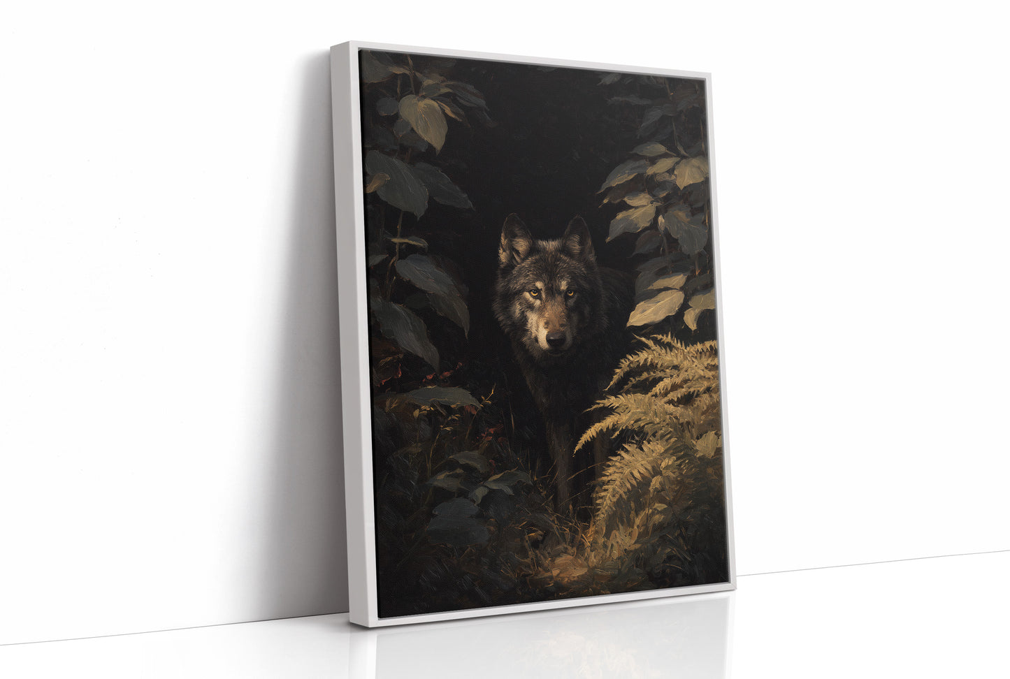 Amber Eyes Through Forest Mist