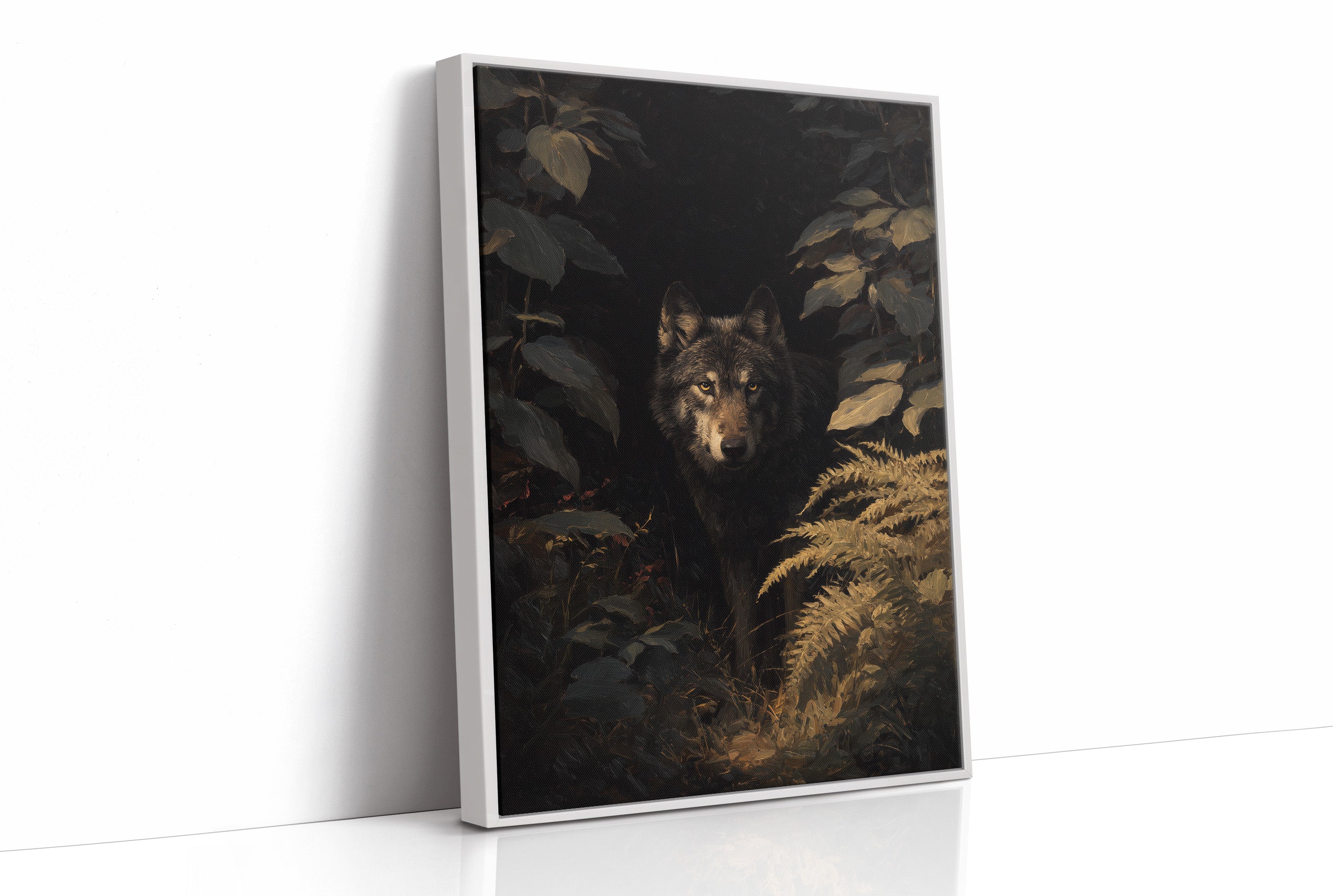 Amber Eyes Through Forest Mist