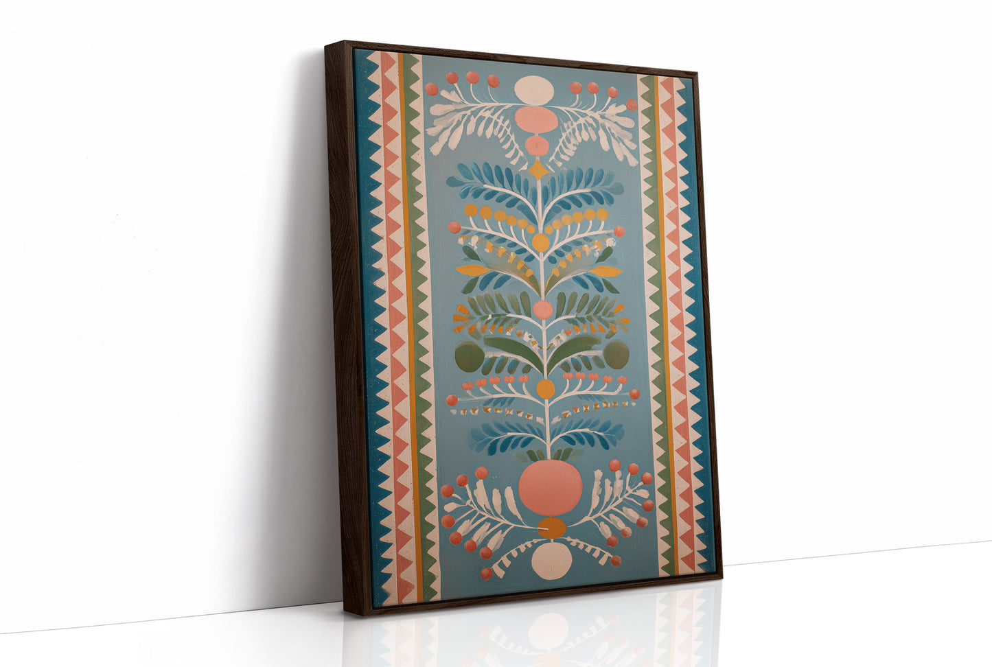 Folk Bloom in Summer Blue