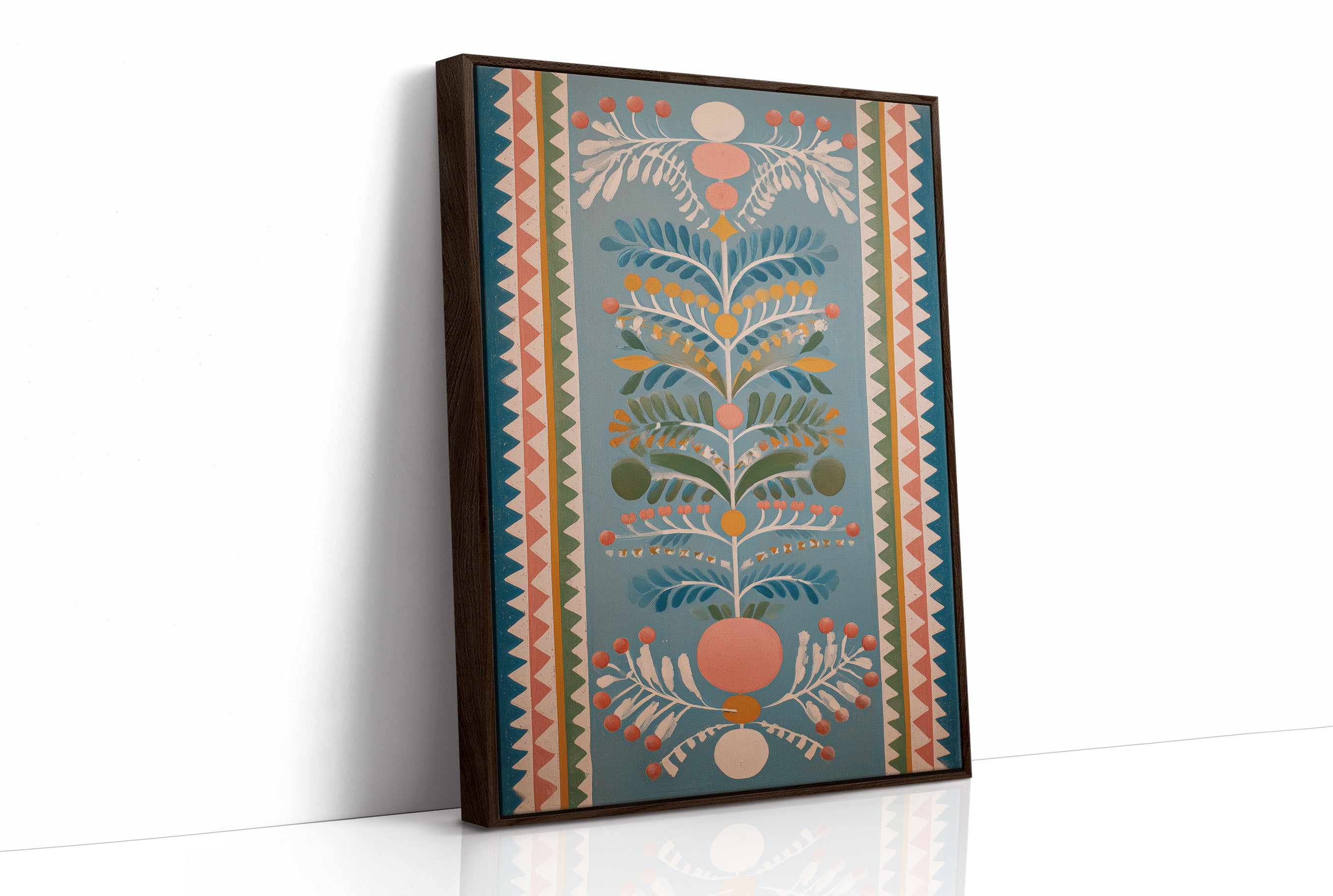 Folk Bloom in Summer Blue