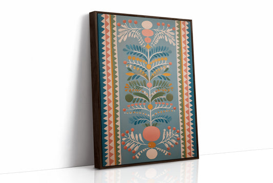 Folk Bloom in Summer Blue
