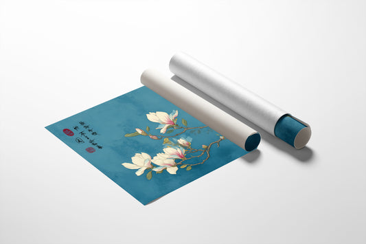 Magnolias Float On Azure Seas