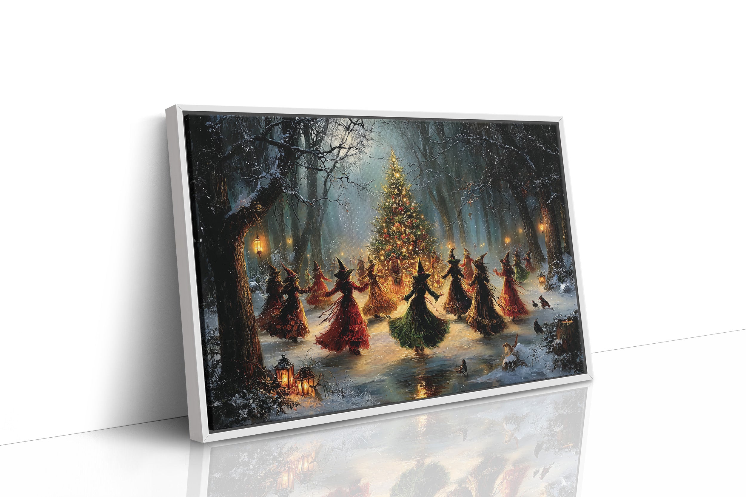Witches Dancing Around the Forest Tree