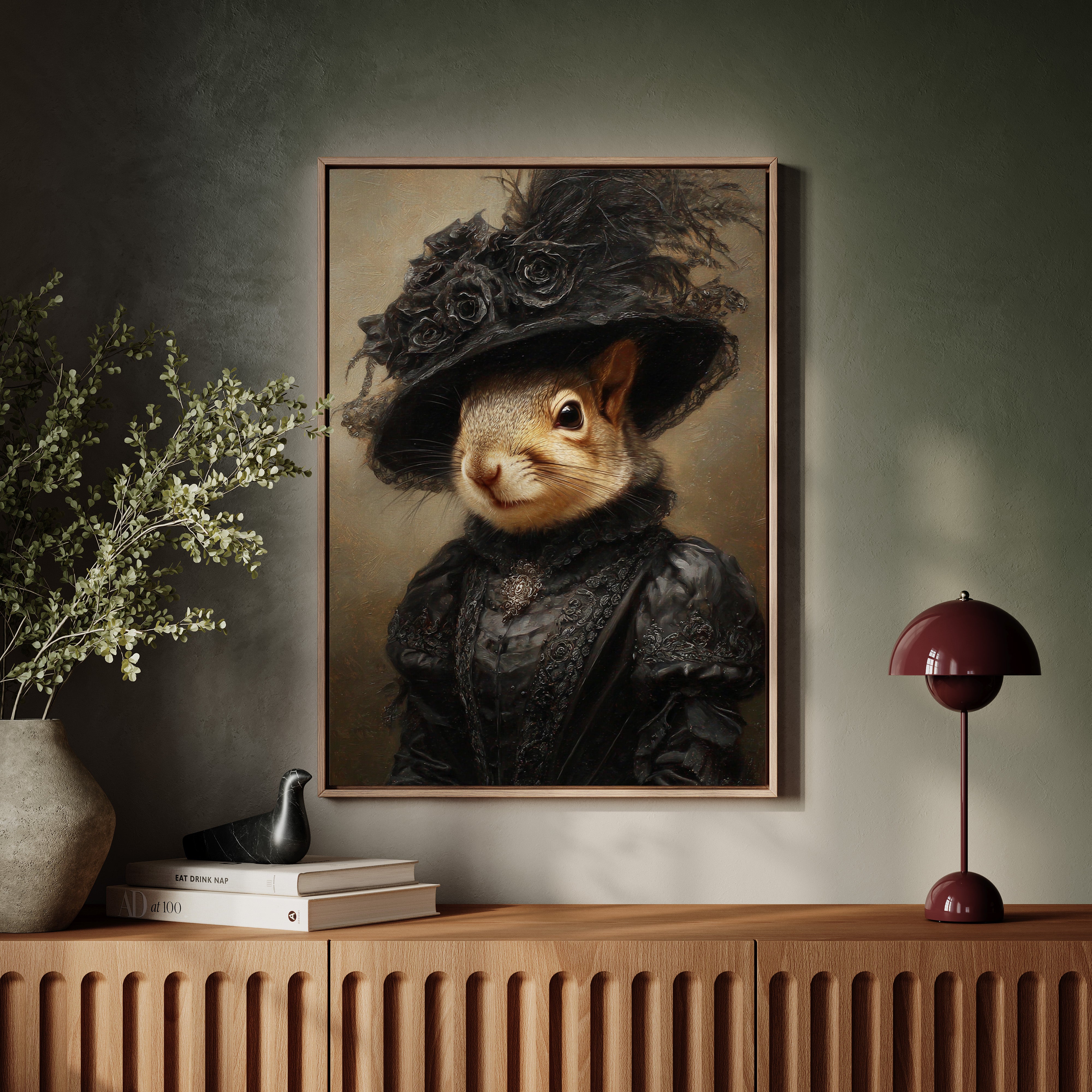 Regal Squirrel in Victorian Attire