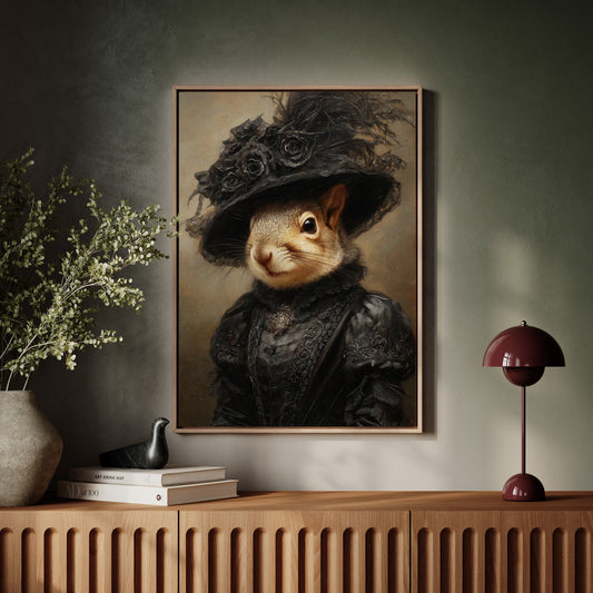 Regal Squirrel in Victorian Attire