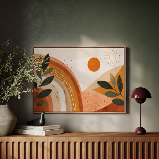 Sunset Over Earthly Tones