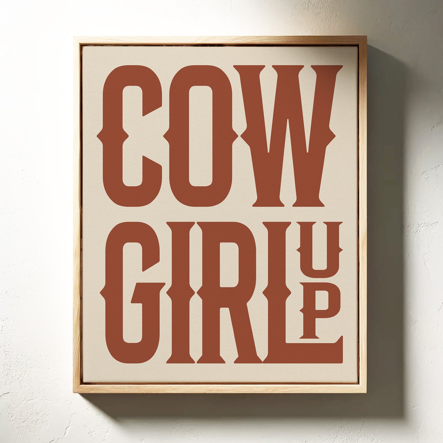 Cowgirl Up Western Typography Print