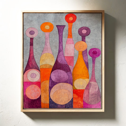 Wine Bottles Dance At Twilight