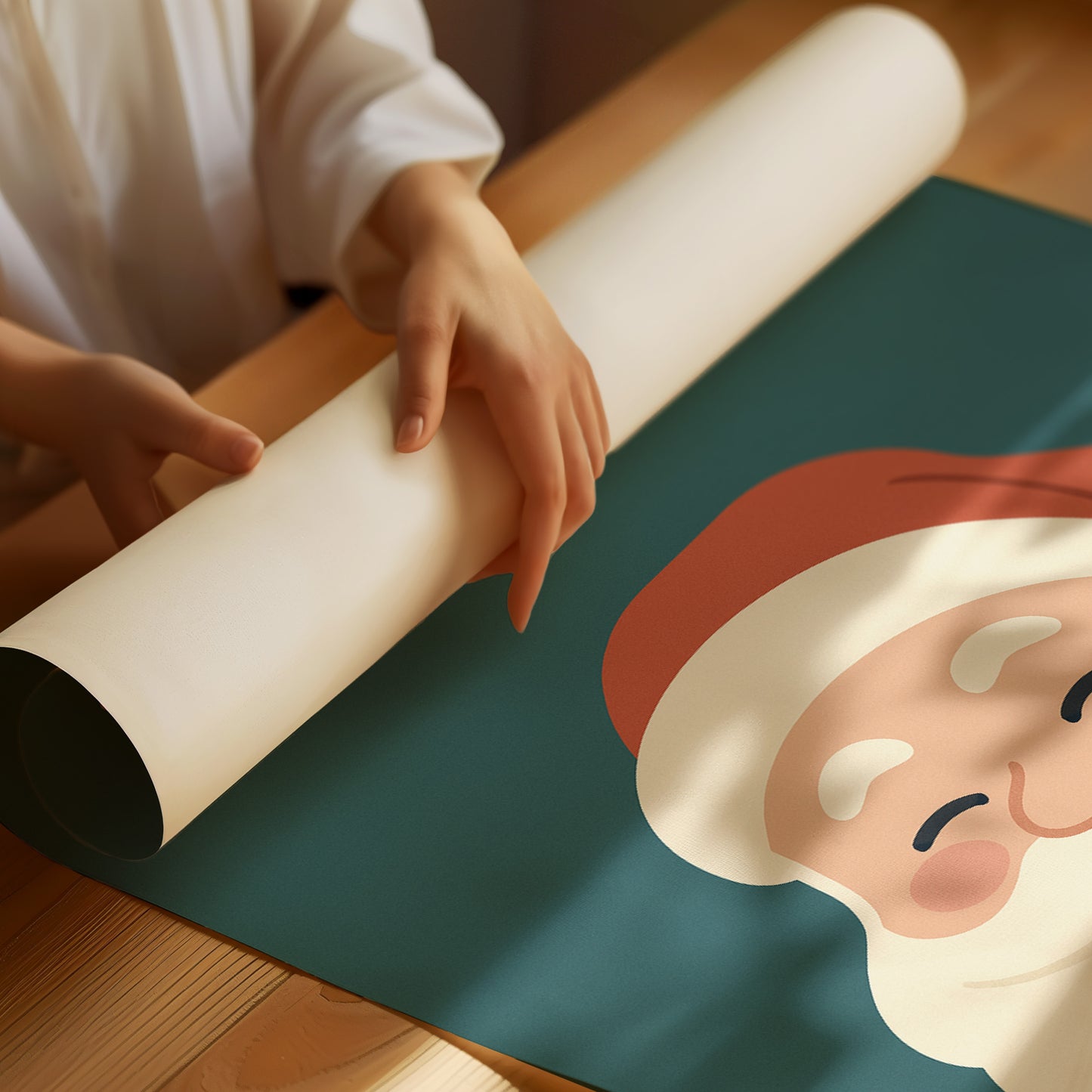 Jolly Words On Teal Canvas