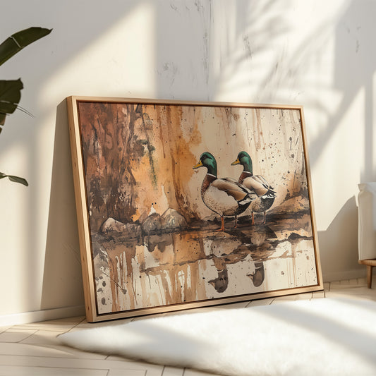 Autumn Pond Companions Stand Watch