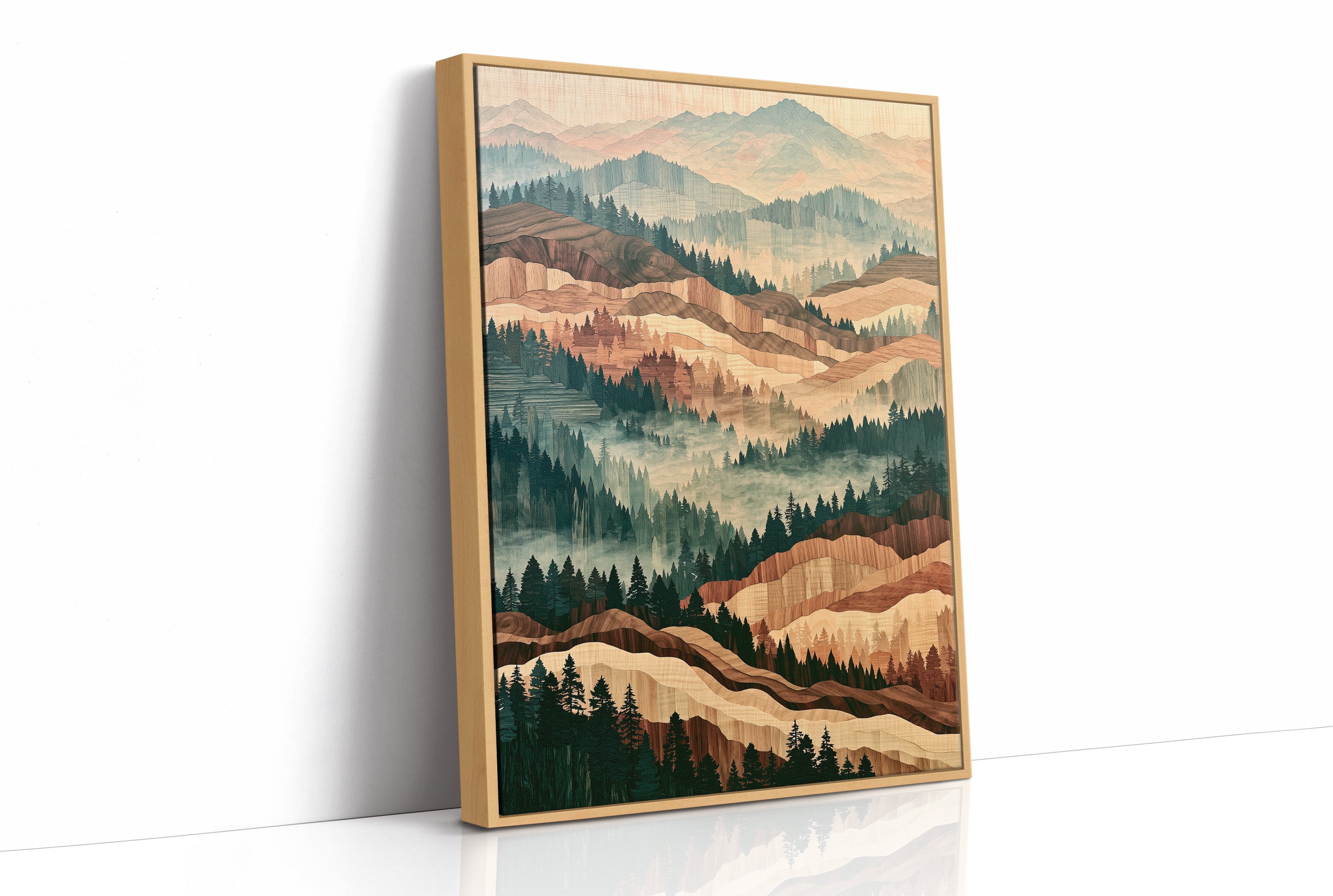 Misted Valley in Marquetry