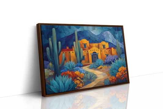 Saguaros Dance By Adobe Moonlight