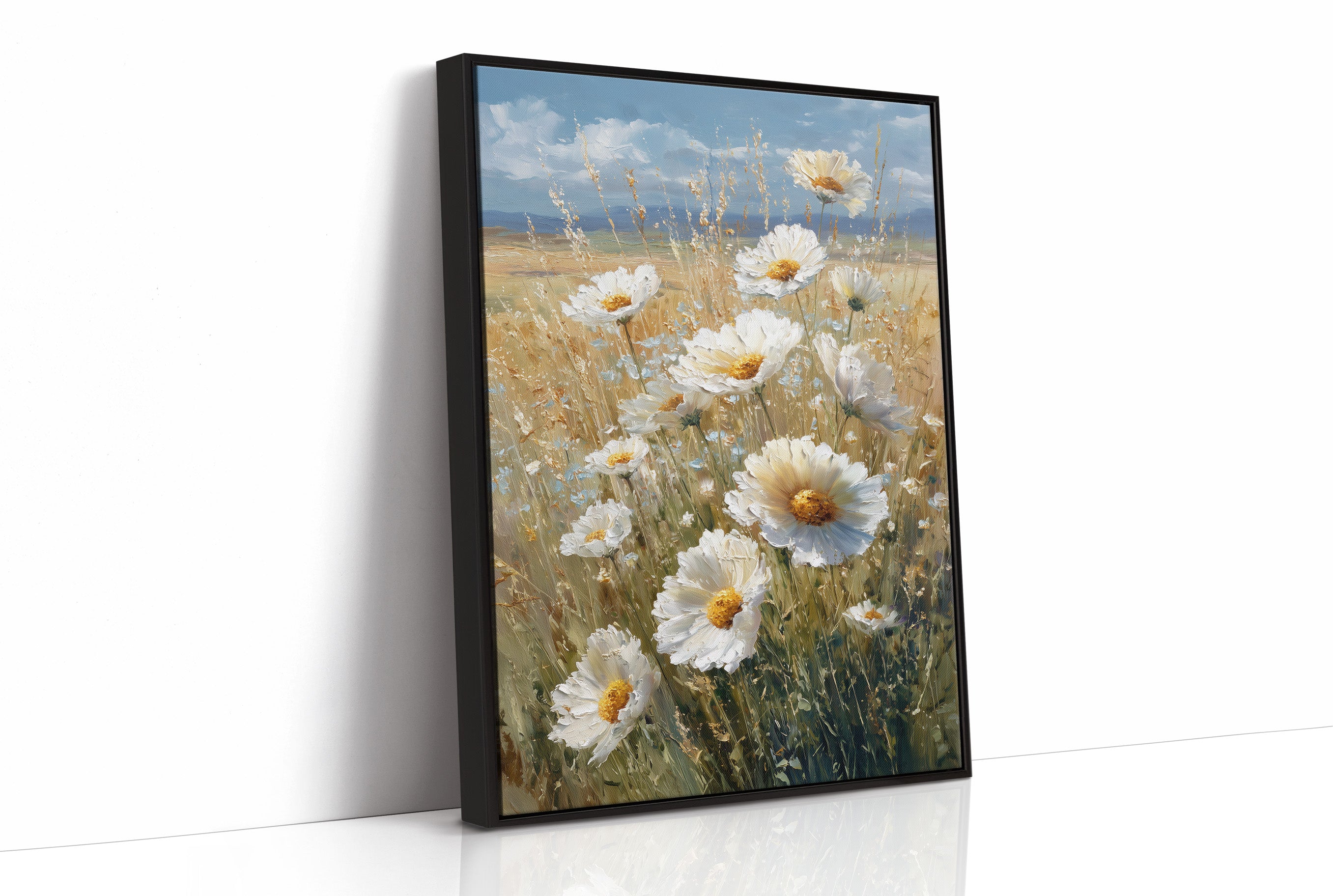 Sunlit Daisies Dance in Golden Fields