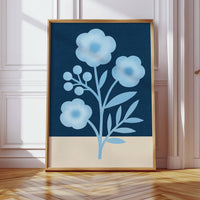 Midnight Garden Blooms In Blue
