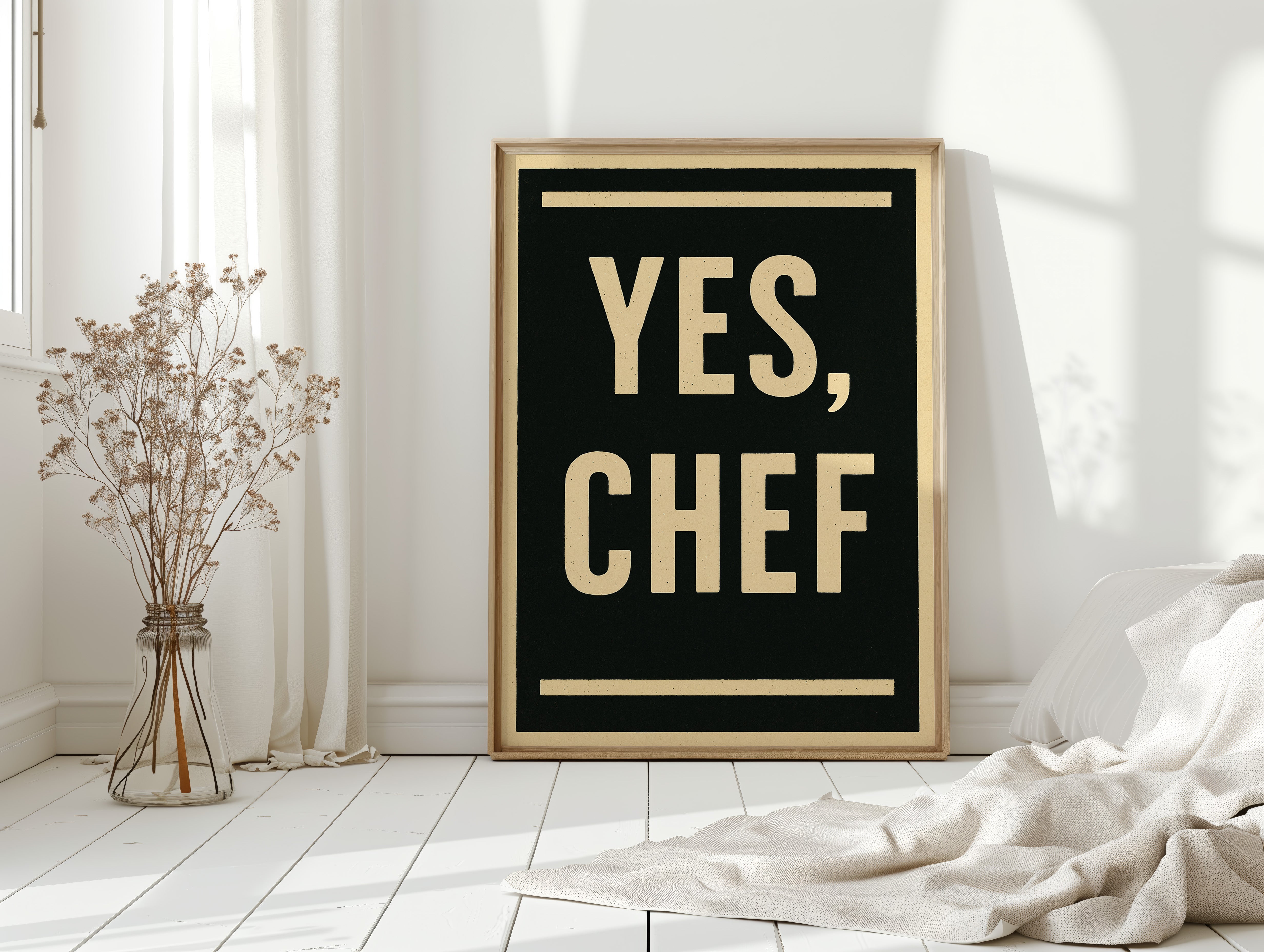 Yes Chef Kitchen Command Print
