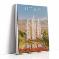 Salt Lake Temple Garden Reflection