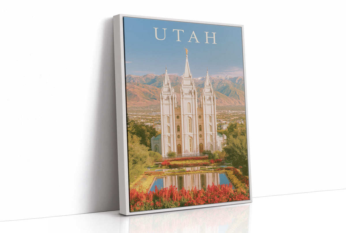 Salt Lake Temple Garden Reflection