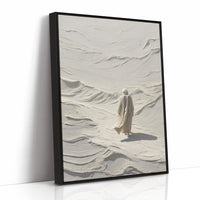 Alabaster Pilgrimage Through Textured Void