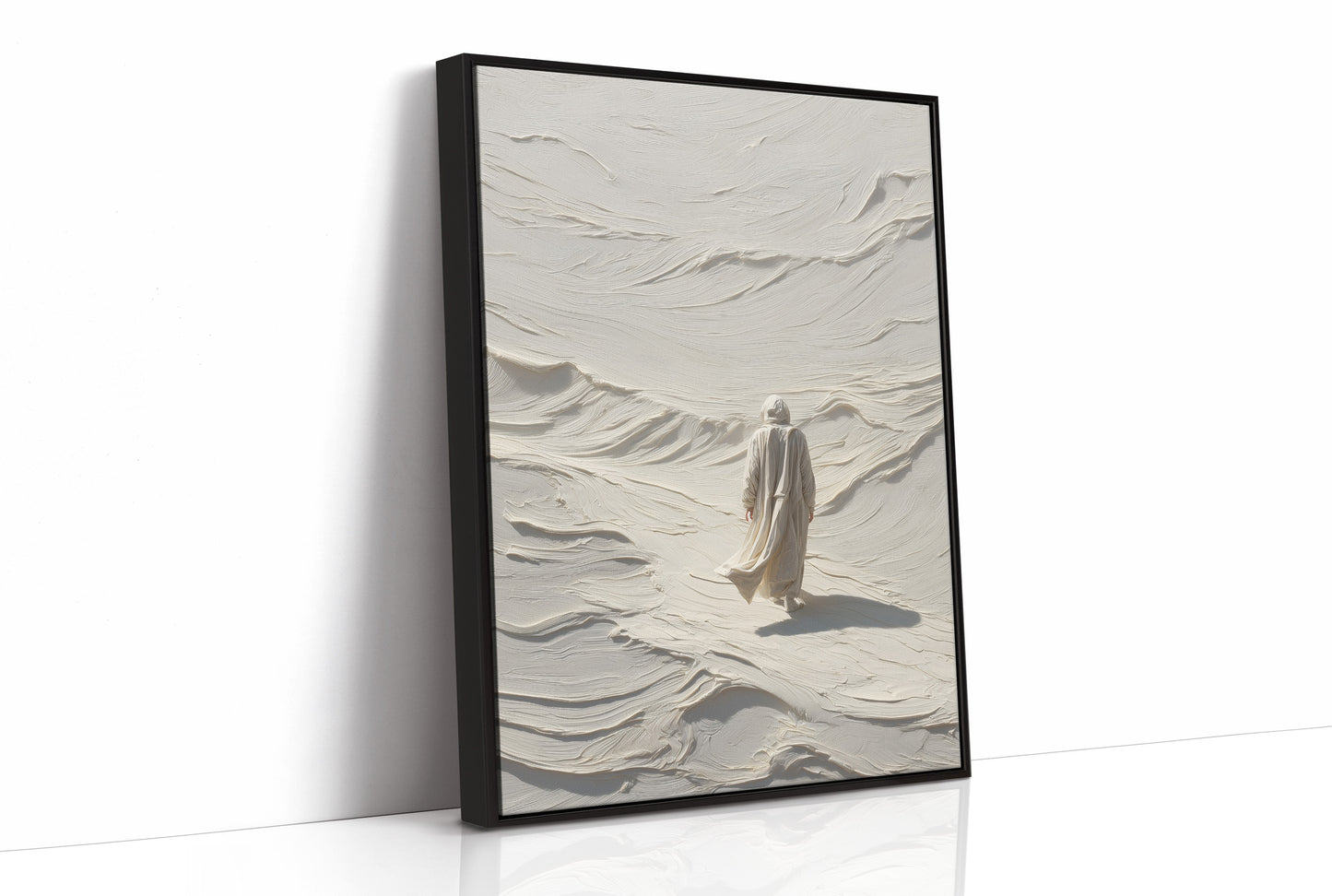 Alabaster Pilgrimage Through Textured Void