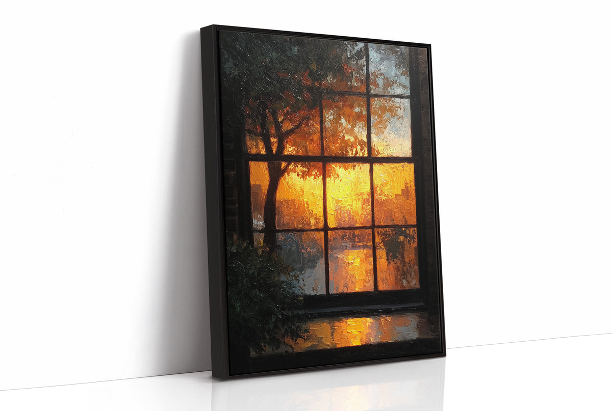 Golden Hour Through the Old Glass