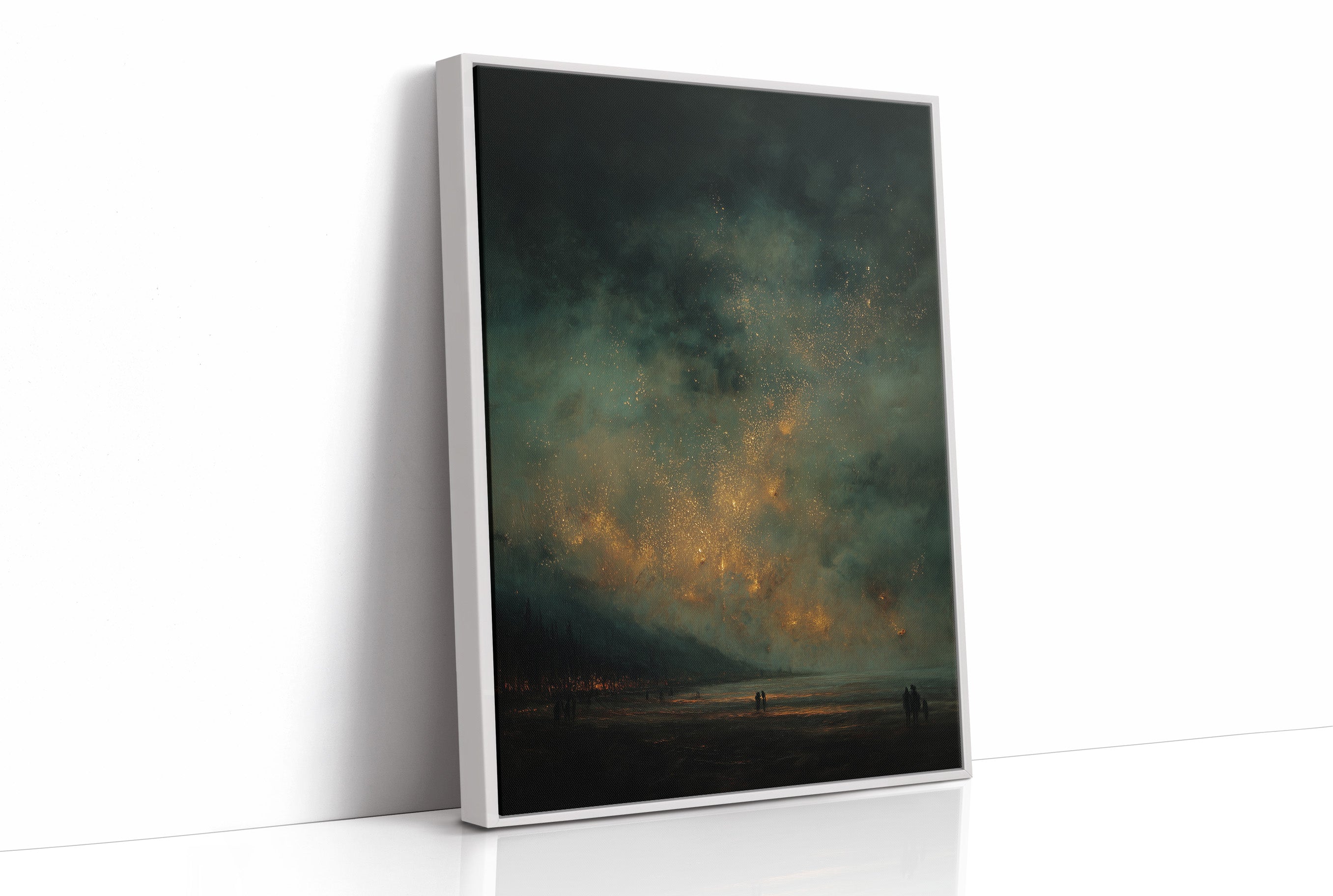 Embers Glow Across Distant Shore