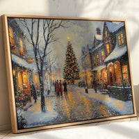Snow Falls On Christmas Square