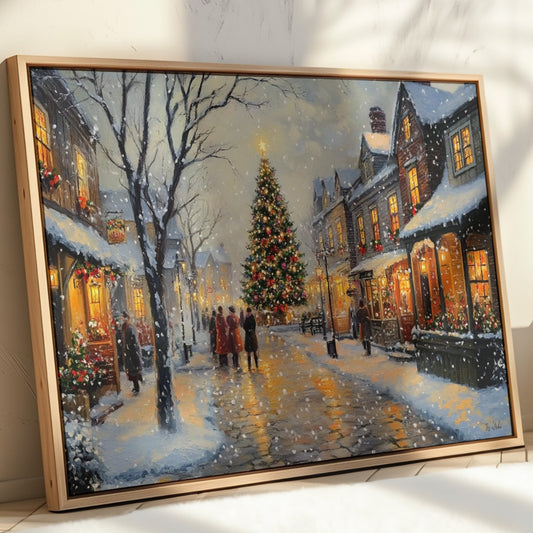 Snow Falls On Christmas Square