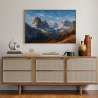 Autumn Pines Meet Winter Peaks