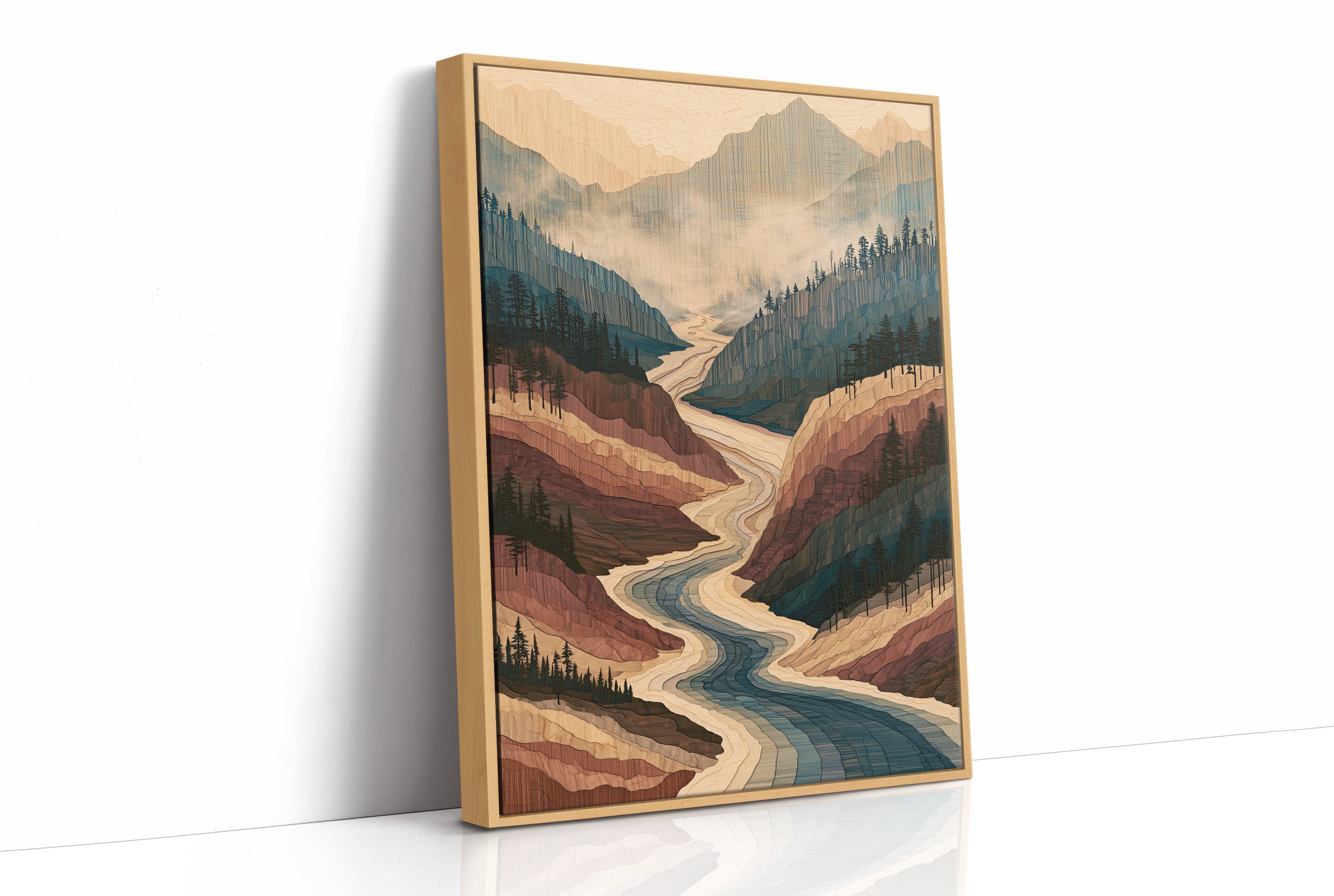 Winding River in Marquetry