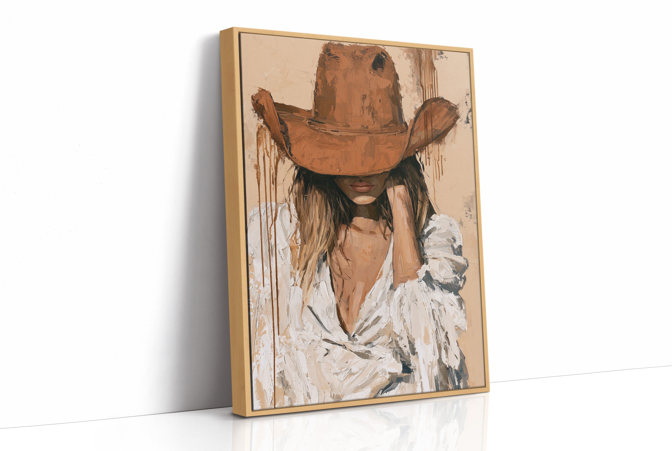 Chin in Hand, Rust Hat