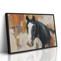 Amber Skies Behind Midnight Mane