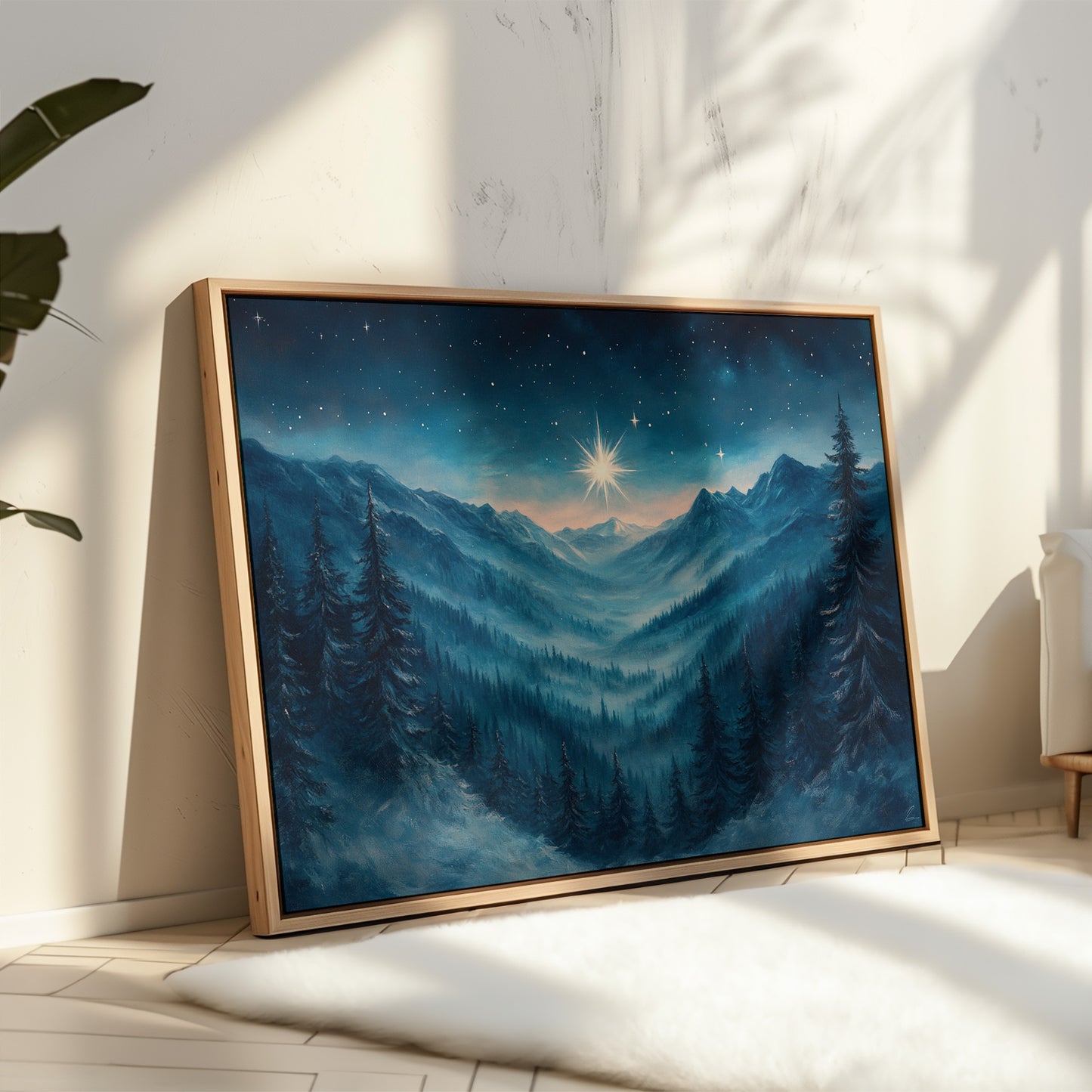 Northern Peaks Hold Winter's Light