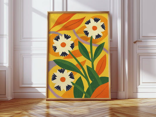 Cactus Meets Sunflower Folk Art