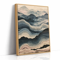 Waves of Wood in Blue and Blush