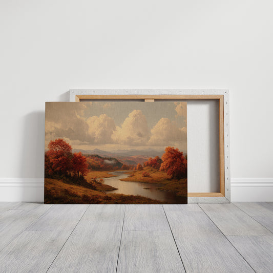 Autumn's Embrace Over Still Waters