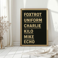 Foxtrot Uniform Charlie Kilo Print