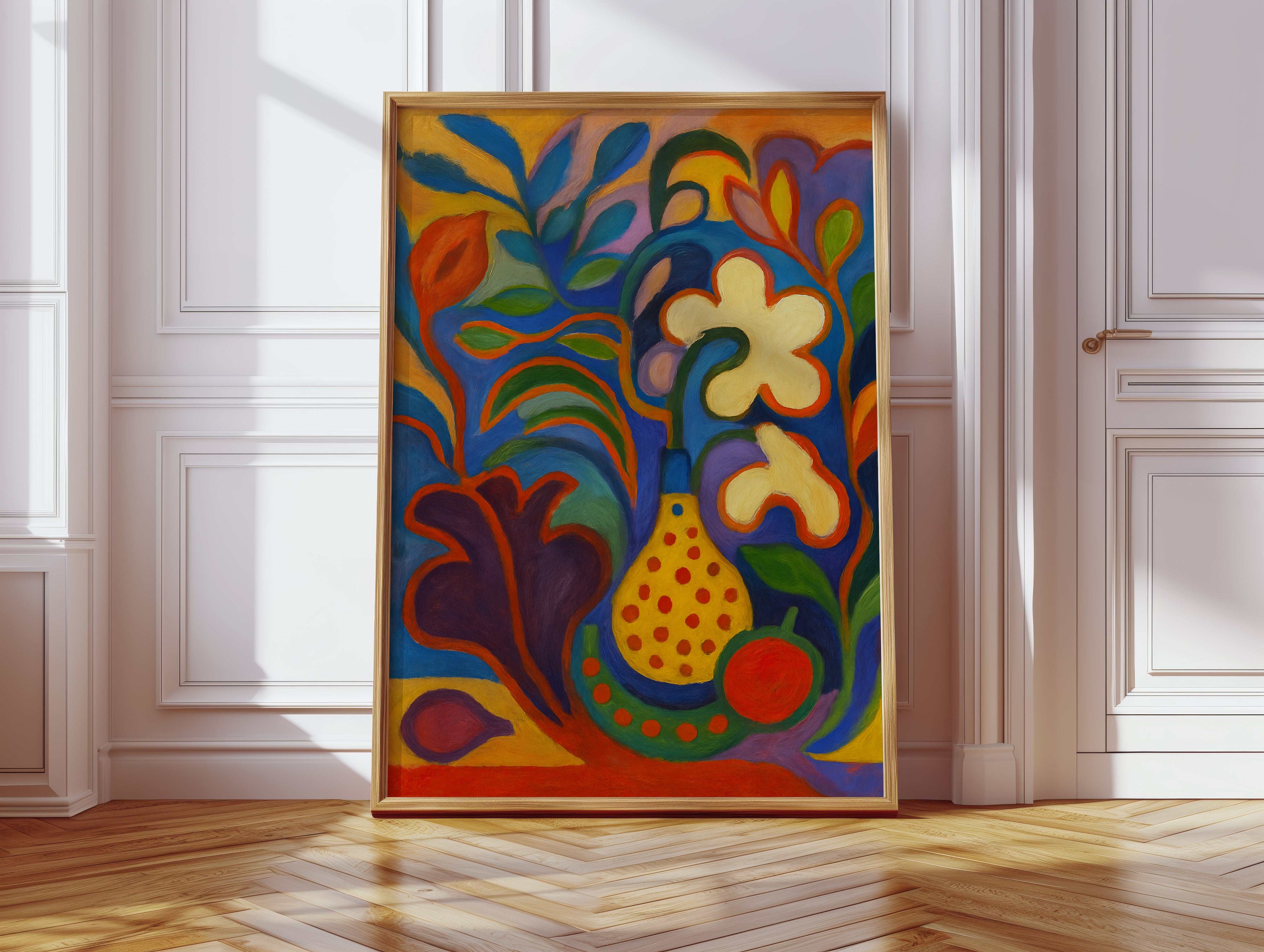 Tropical Garden Sings In Blue