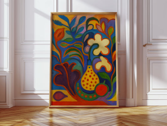 Tropical Garden Sings In Blue